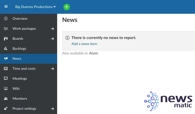 Cómo utilizar la función de noticias de OpenProject para mantener a tu equipo informado - Software | Imagen 3 Newsmatic