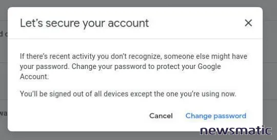 Cómo cambiar tu contraseña de Google y proteger tu cuenta - Seguridad | Imagen 4 Newsmatic