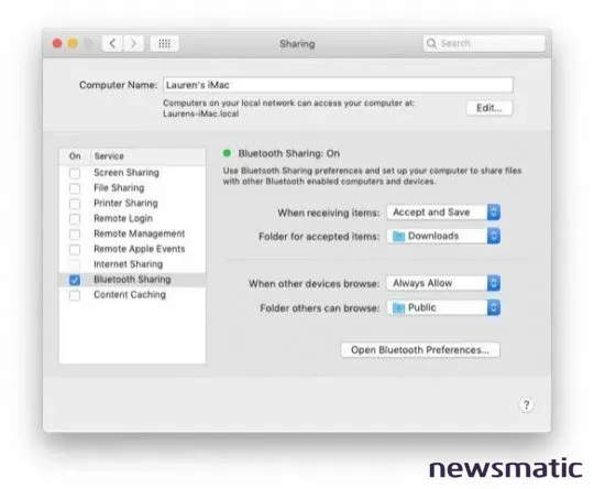 Cómo enviar un archivo a otro usuario de Mac utilizando Bluetooth File Exchange - Software | Imagen 2 Newsmatic