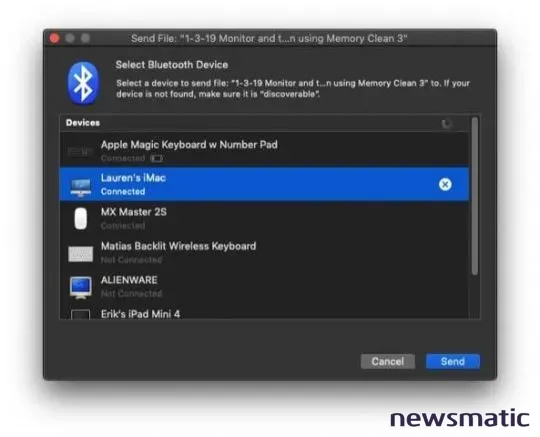 Cómo enviar un archivo a otro usuario de Mac utilizando Bluetooth File Exchange - Software | Imagen 5 Newsmatic