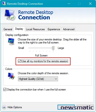 Cómo usar la conexión de Escritorio Remoto con múltiples monitores en Windows 10 - Redes | Imagen 2 Newsmatic