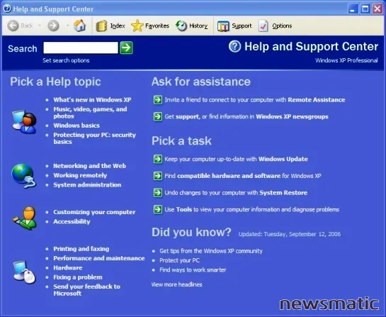 Cómo enviar una solicitud de asistencia remota en Windows XP - Microsoft | Imagen 1 Newsmatic