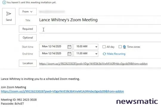 Cómo instalar el complemento de Zoom para Microsoft Outlook y programar reuniones - Software | Imagen 7 Newsmatic