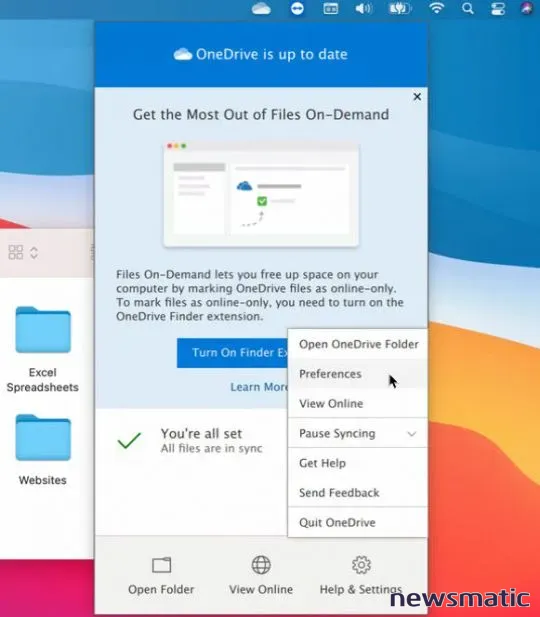 Cómo configurar y personalizar OneDrive en un Mac - Nube | Imagen 5 Newsmatic