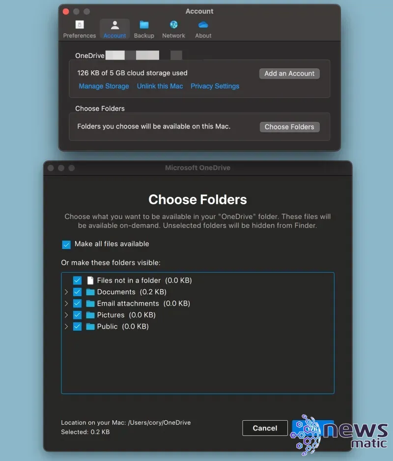 Cómo configurar OneDrive en Mac: Guía paso a paso para colaborar y almacenar documentos en la nube - Nube | Imagen 7 Newsmatic