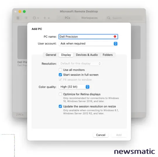 Cómo usar Microsoft Remote Desktop en Mac para acceder a un escritorio de Windows - Software | Imagen 7 Newsmatic