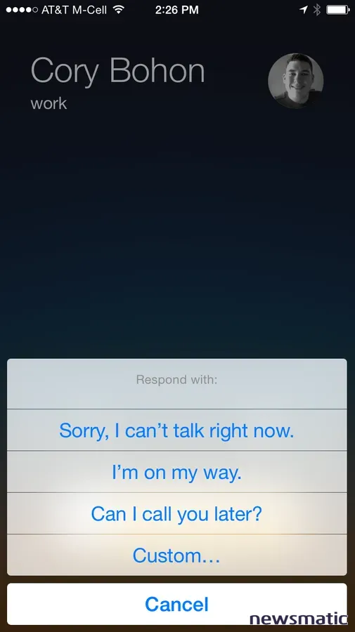 Cómo enviar mensajes de respuesta a las llamadas en tu iPhone - Apple | Imagen 3 Newsmatic
