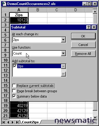 Cómo contar elementos en una lista de Excel utilizando la función Subtotales - Software | Imagen 1 Newsmatic