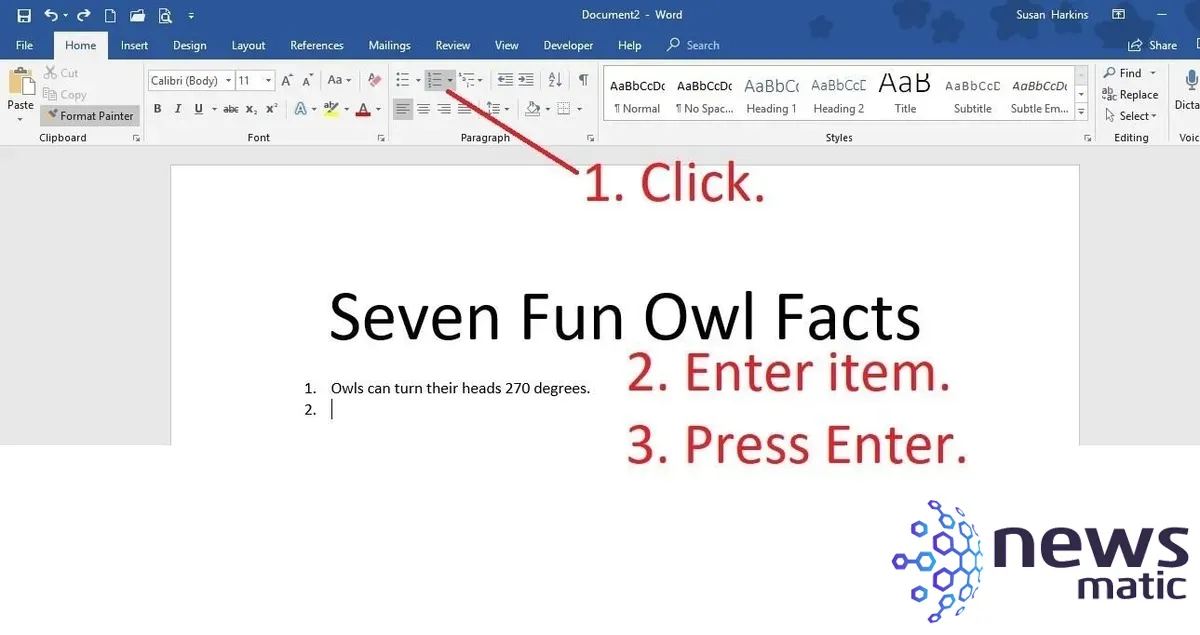 Cómo utilizar y modificar las listas numeradas en Word - Software | Imagen 2 Newsmatic