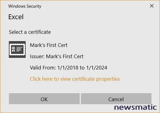 Genera tu propio certificado digital para macros VBA en Office 365 - Software | Imagen 2 Newsmatic