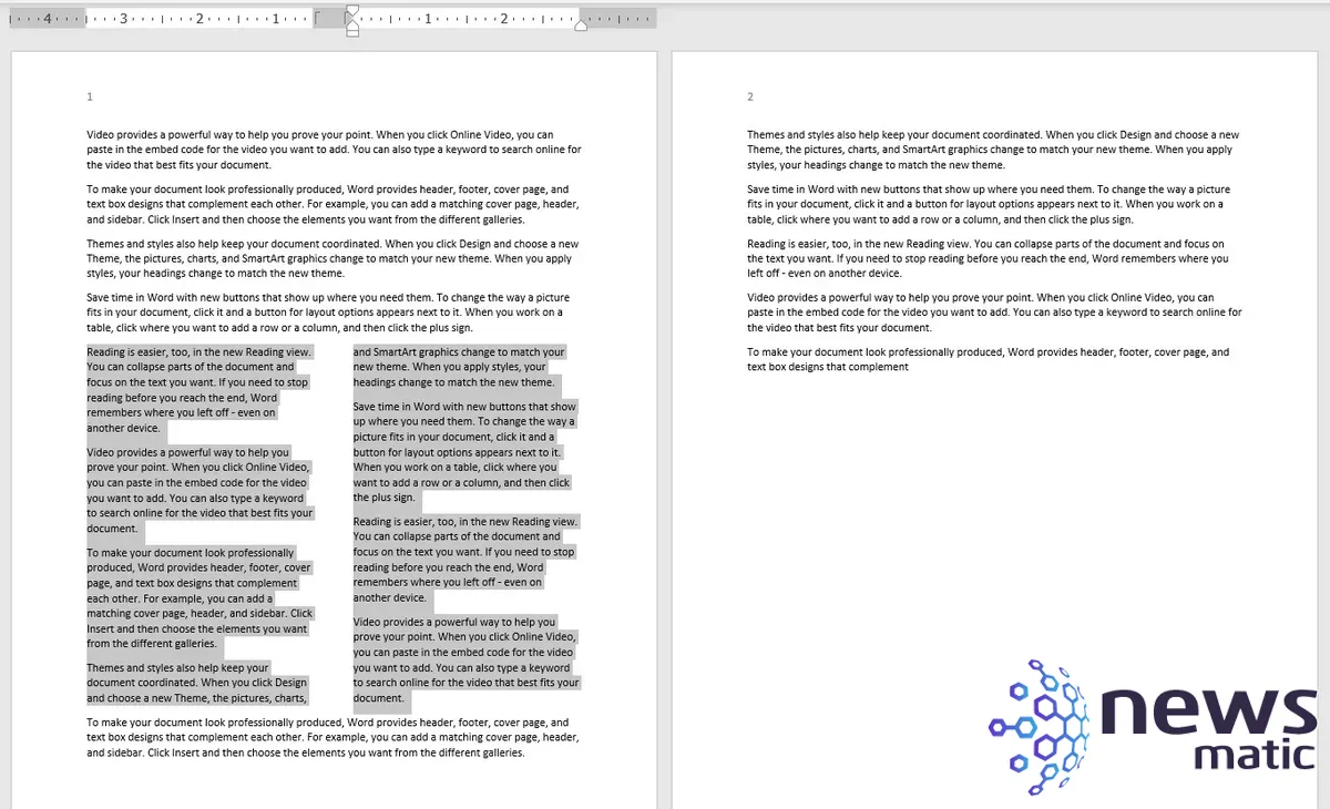 Cómo crear columnas de periódico en Microsoft Word: tutorial paso a paso - Software | Imagen 8 Newsmatic