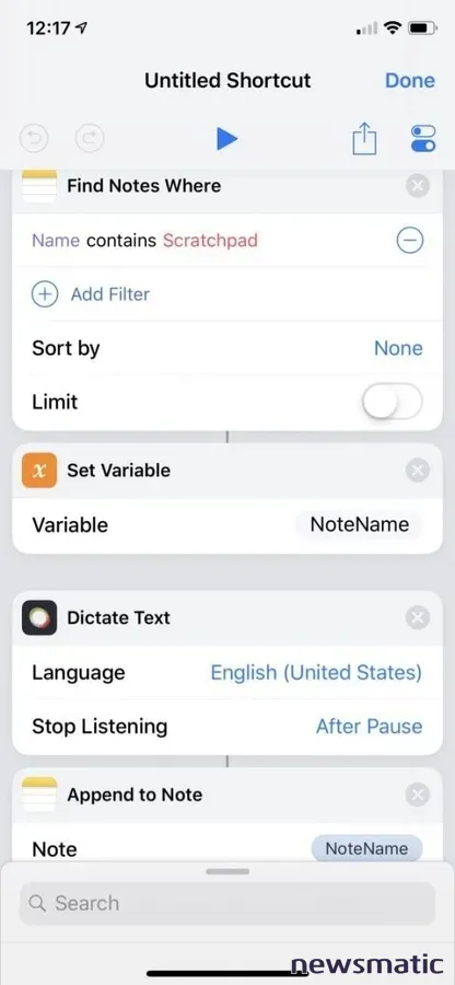 Cómo automatizar tareas en la app Notas de iOS con Shortcuts - Software | Imagen 3 Newsmatic