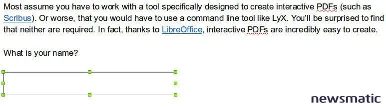 Cómo crear documentos PDF interactivos con LibreOffice 5 - Código abierto | Imagen 2 Newsmatic