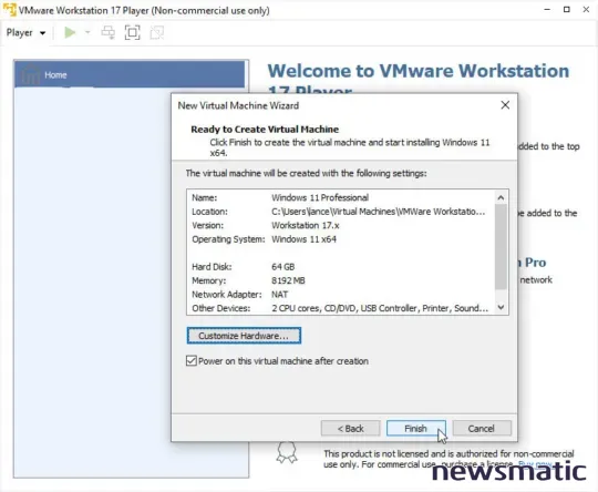 Cómo crear una máquina virtual de Windows 11 usando VMware Workstation Player - General | Imagen 8 Newsmatic