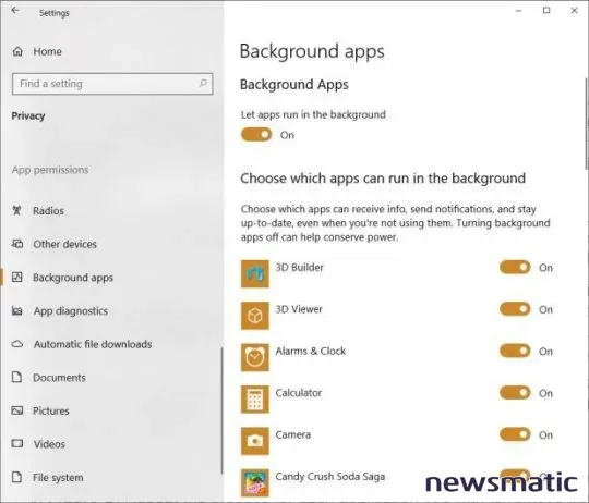 Cómo desactivar aplicaciones en segundo plano en Windows 10 - Software | Imagen 3 Newsmatic