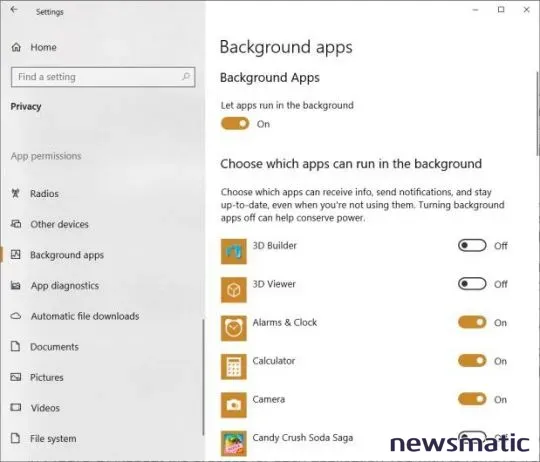 Cómo desactivar aplicaciones en segundo plano en Windows 10 - Software | Imagen 4 Newsmatic