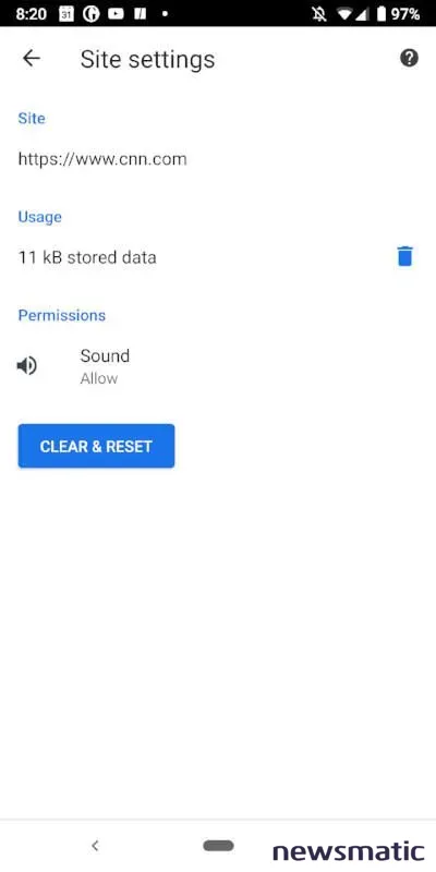 Cómo desactivar el sonido de un sitio web en Chrome móvil - Móvil | Imagen 2 Newsmatic