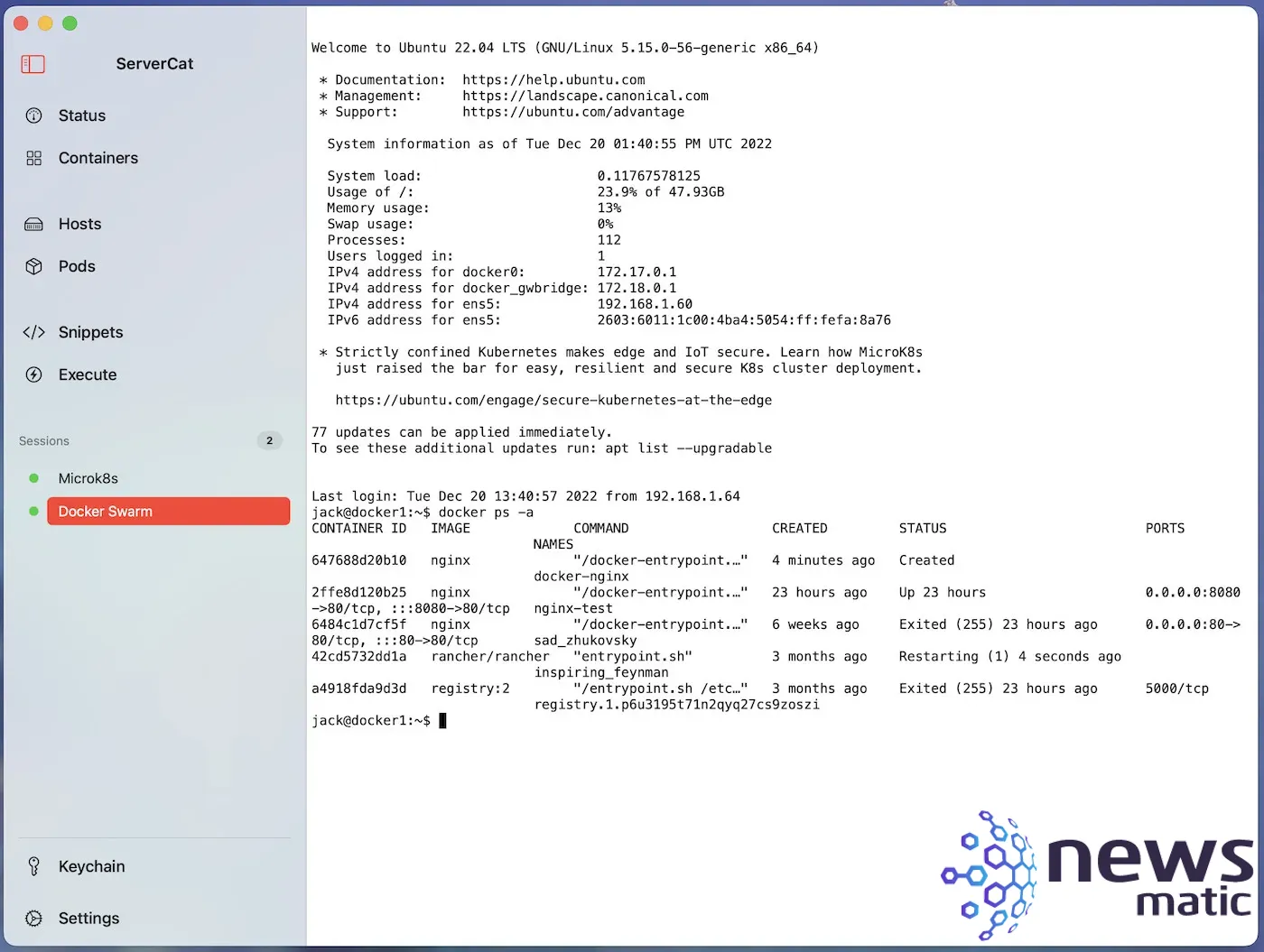 Cómo realizar despliegues de contenedores Docker en múltiples servidores con ServerCat - Nube | Imagen 6 Newsmatic