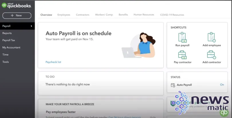 Comparación de QuickBooks Payroll vs. Paychex: Cuál es mejor para tu negocio - Nóminas | Imagen 4 Newsmatic
