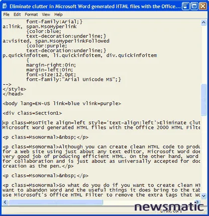 Libera tus archivos HTML de desorden con el Filtro HTML Office 2000 para Microsoft Word - Software | Imagen 2 Newsmatic