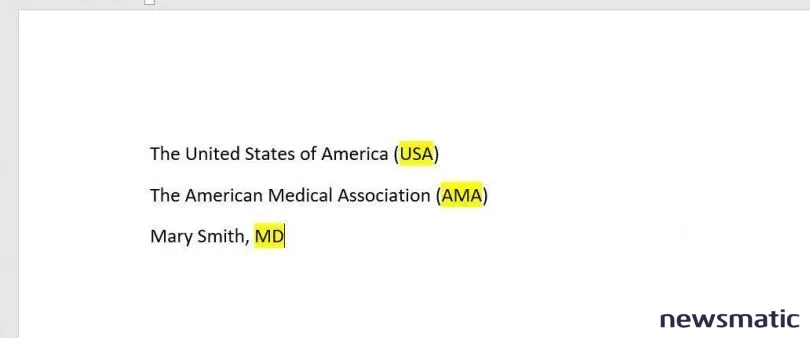 Cómo encontrar y resaltar acrónimos en Microsoft Word - Software | Imagen 2 Newsmatic