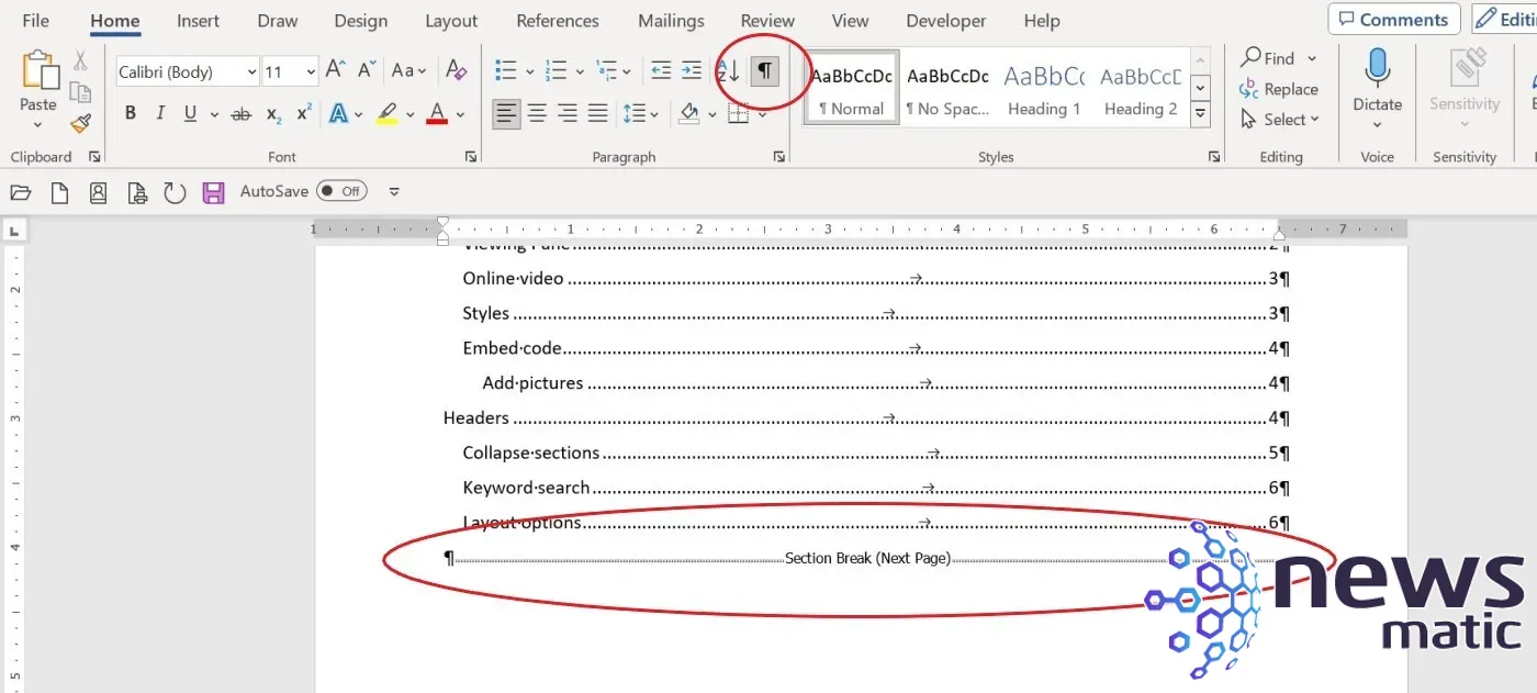 Cómo utilizar y trabajar eficientemente con los saltos de sección en Word - Microsoft | Imagen 2 Newsmatic