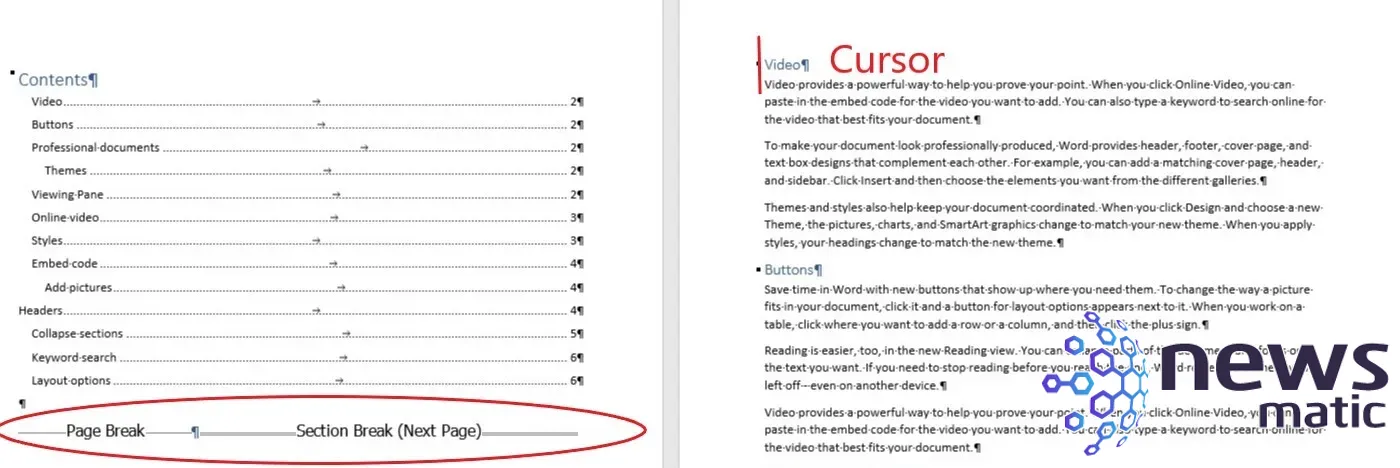 Cómo utilizar y trabajar eficientemente con los saltos de sección en Word - Microsoft | Imagen 4 Newsmatic