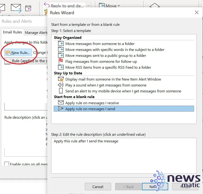 Cómo enviar una copia de un correo electrónico en Outlook automáticamente - Software | Imagen 3 Newsmatic