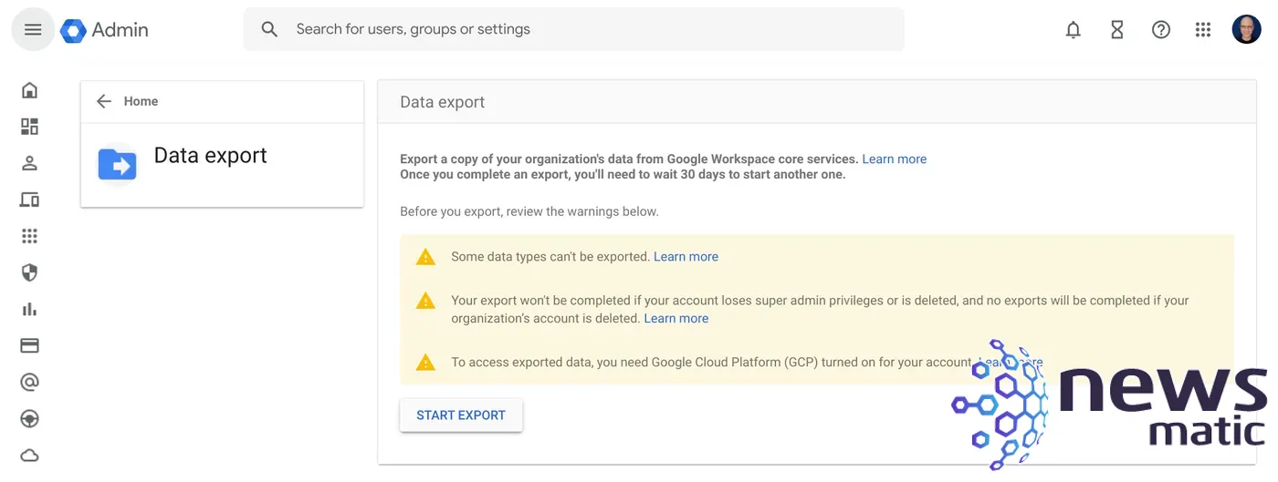 Cómo exportar y preservar datos sensibles en Google Workspace - Nube | Imagen 2 Newsmatic