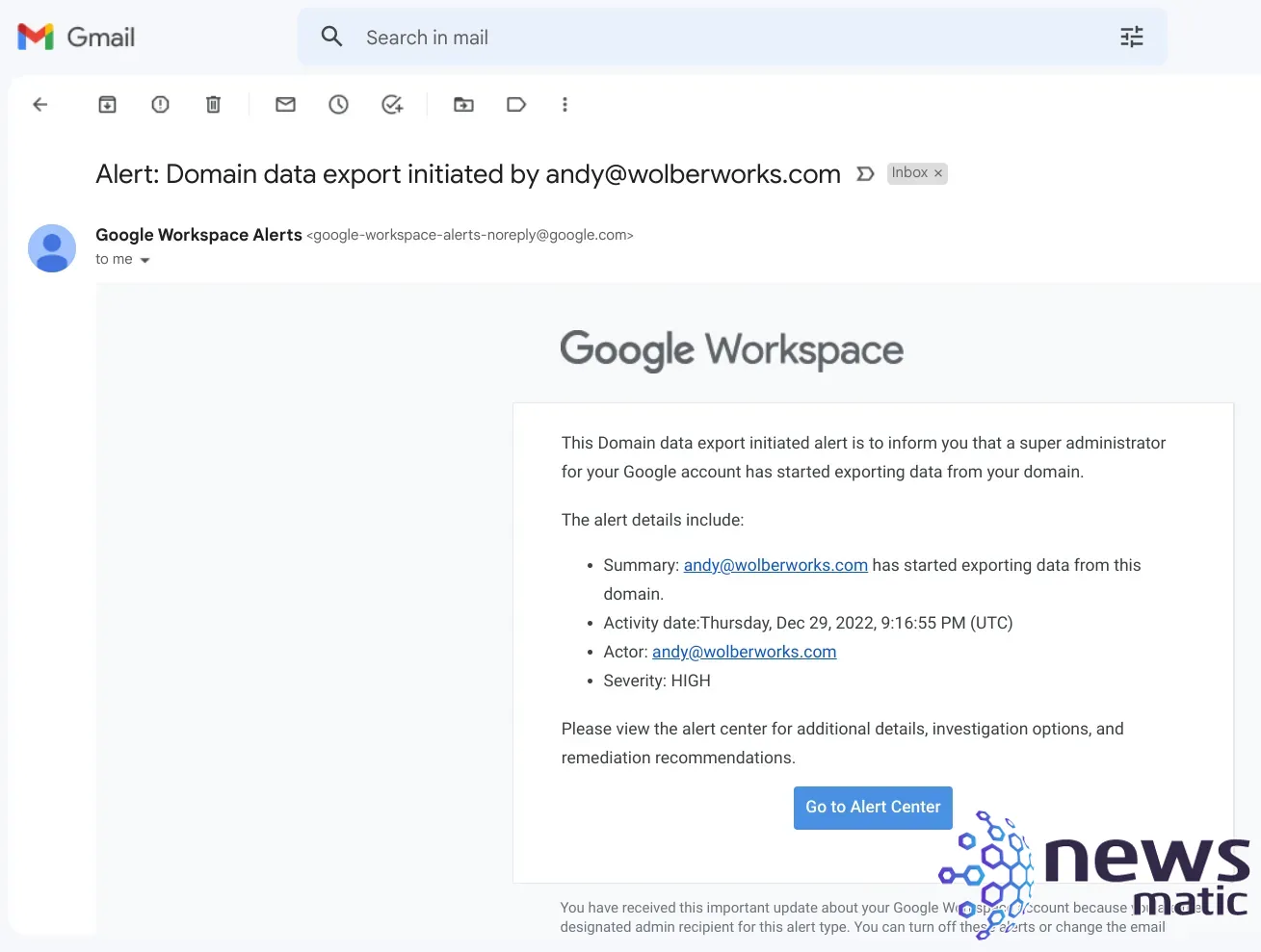 Cómo exportar y preservar datos sensibles en Google Workspace - Nube | Imagen 5 Newsmatic