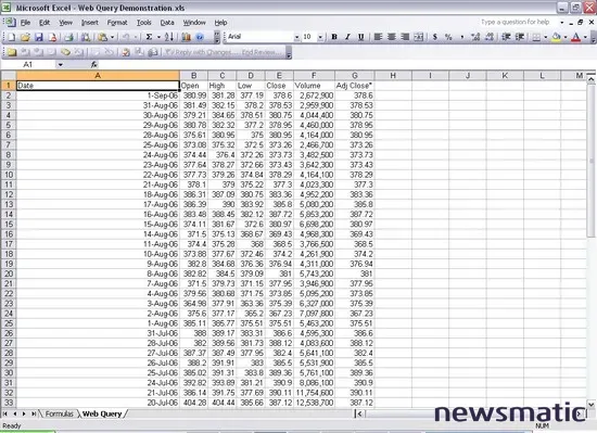 Cómo crear una consulta web en Excel para obtener datos de un sitio web - Gestión de proyectos | Imagen 4 Newsmatic