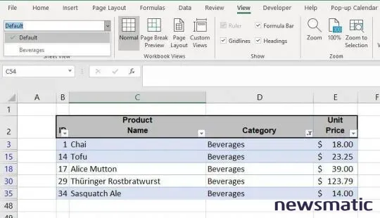 Cómo utilizar las vistas de hoja en Excel para colaborar y personalizar tus datos - Software | Imagen 1 Newsmatic