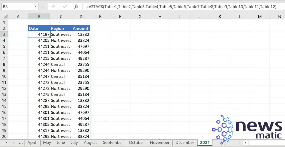 Cómo utilizar la función VSTACK() de Excel para combinar datos en una sola lista - Software | Imagen 7 Newsmatic