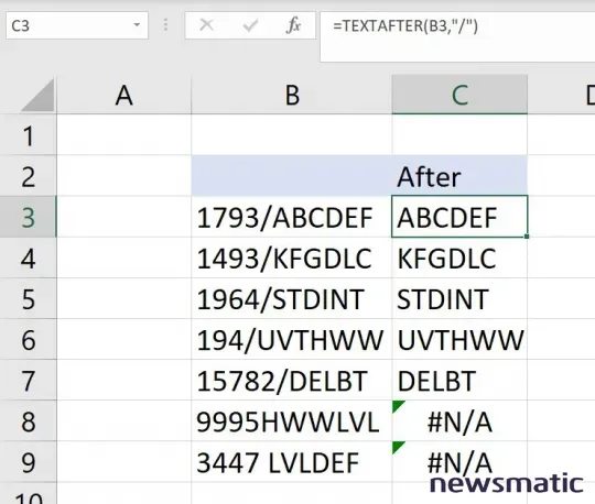 Aprovecha al máximo las funciones TEXTODESPUÉS() y TEXTOANTES() en Microsoft Excel - Software | Imagen 3 Newsmatic