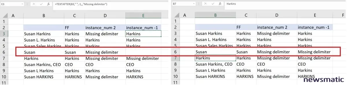 Aprovecha al máximo las funciones TEXTODESPUÉS() y TEXTOANTES() en Microsoft Excel - Software | Imagen 6 Newsmatic