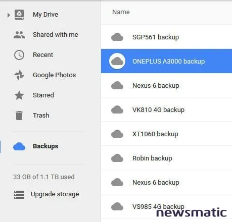 C&oacute;mo gestionar y eliminar las copias de seguridad en Google Drive para Android - M&oacute;vil | Imagen 2 Newsmatic