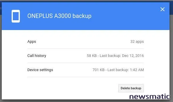 C&oacute;mo gestionar y eliminar las copias de seguridad en Google Drive para Android - M&oacute;vil | Imagen 3 Newsmatic