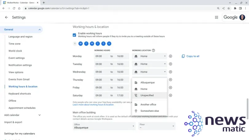 Cómo configurar tu ubicación de trabajo en Google Calendar - Móvil | Imagen 2 Newsmatic