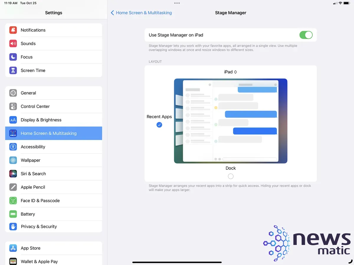 Cómo activar y usar Stage Manager en iPadOS - Móvil | Imagen 2 Newsmatic