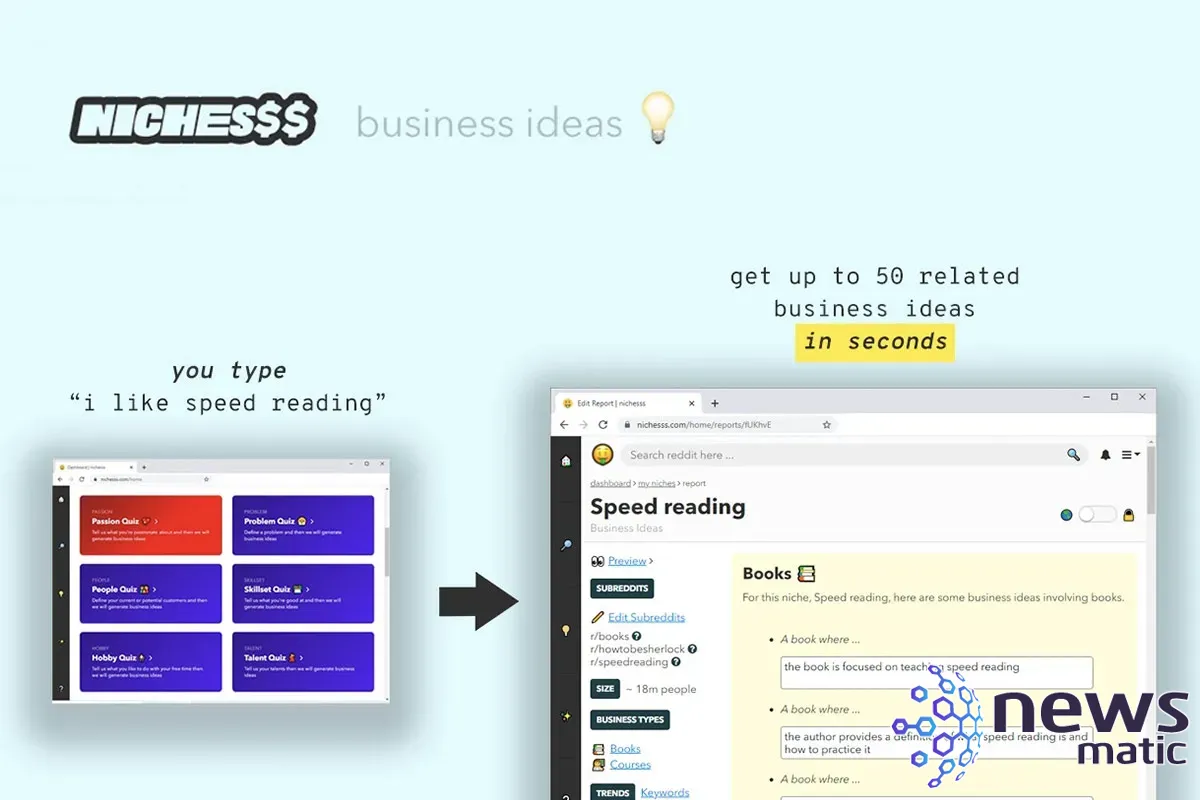 Descubre Nichesss: la herramienta de inteligencia artificial para emprendedores - Software | Imagen 1 Newsmatic