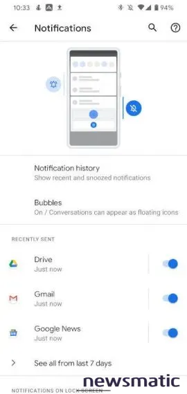 Cómo habilitar el historial de notificaciones en Android 11 - Móvil | Imagen 2 Newsmatic