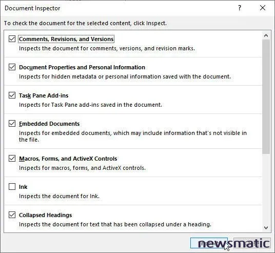 Cómo inspeccionar y preparar tu documento de Microsoft Word para compartirlo - Software | Imagen 2 Newsmatic