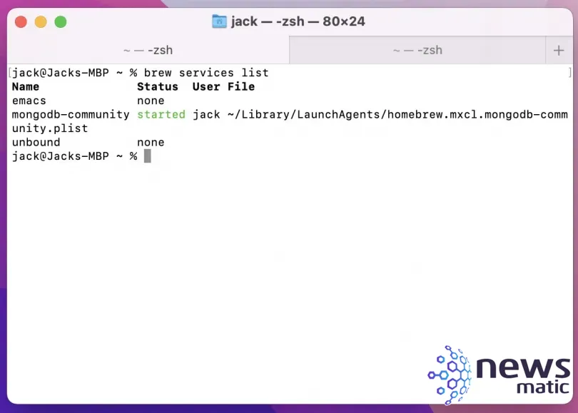 Cómo instalar MongoDB en macOS usando Homebrew - Redes | Imagen 2 Newsmatic