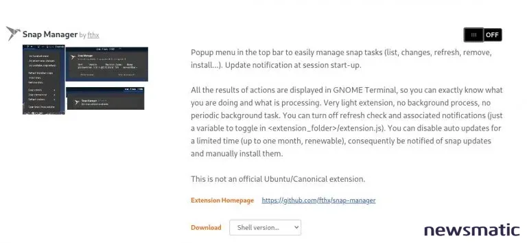 Cómo usar la extensión Snap Manager para gestionar tus paquetes Snap en GNOME - Software | Imagen 1 Newsmatic