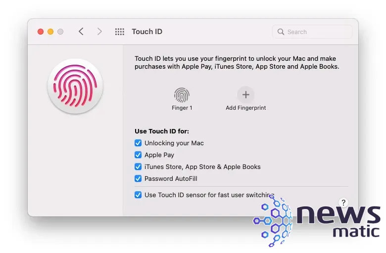 Cómo cambiar la configuración de Touch ID en MacBook Pro - Seguridad | Imagen 3 Newsmatic