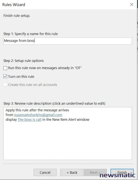 Cómo configurar una alerta de correo electrónico en Outlook para recibir notificaciones importantes - Software | Imagen 2 Newsmatic