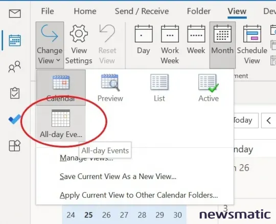 Cómo personalizar la vista de eventos en el calendario de Microsoft Outlook - Software | Imagen 3 Newsmatic