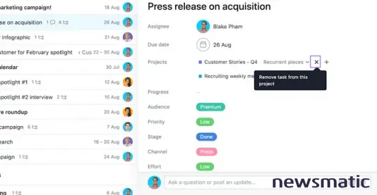 Cómo mover una tarea a otro proyecto en Asana: tutorial y métodos rápidos - Software | Imagen 7 Newsmatic