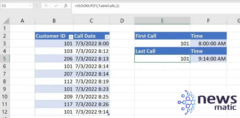 Cómo obtener la primera y última llamada del día en Excel - Software | Imagen 5 Newsmatic
