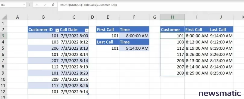 Cómo obtener la primera y última llamada del día en Excel - Software | Imagen 6 Newsmatic